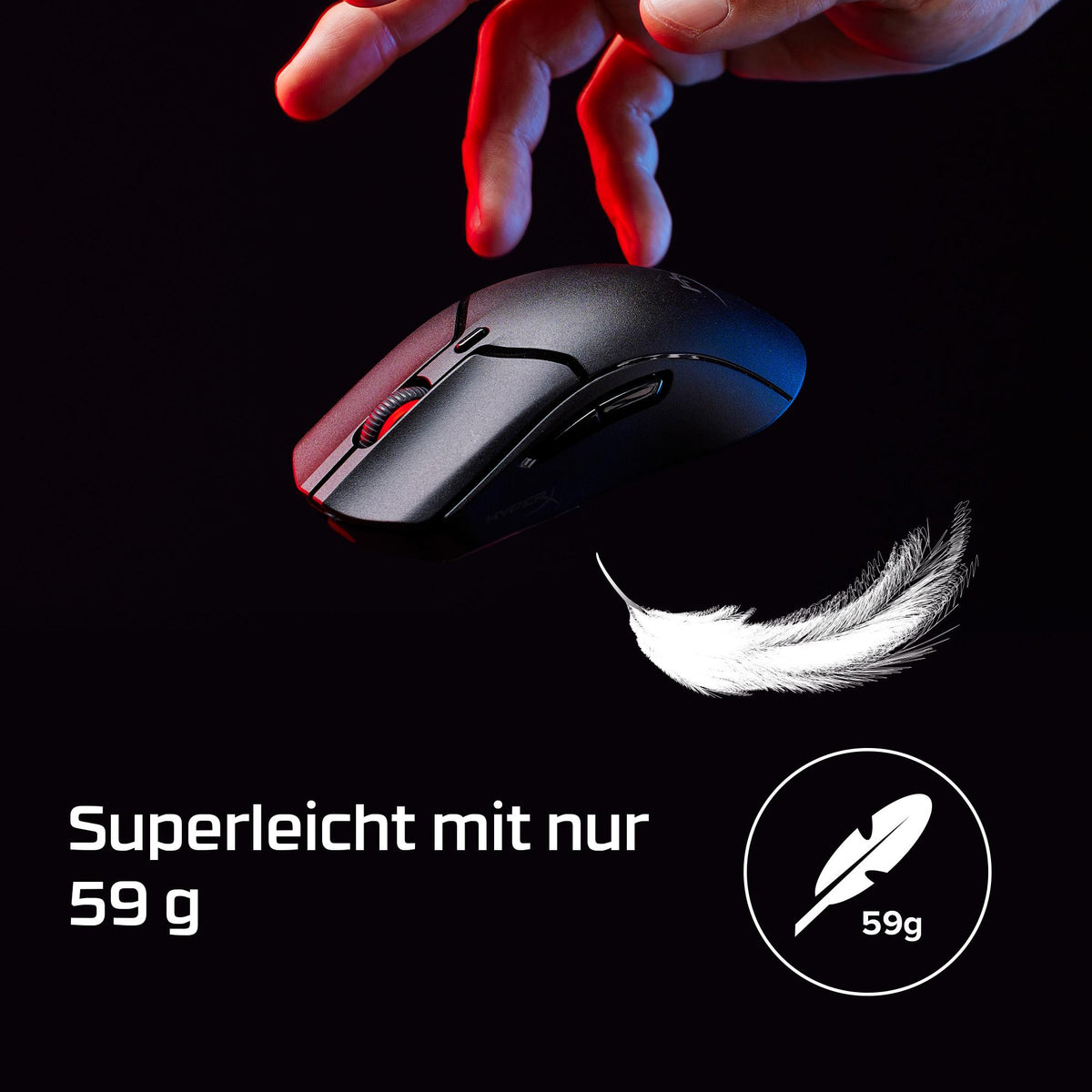 Rato HyperX Pulsefire Haste 2 Mini / 7D388AA preto S - imagem 14