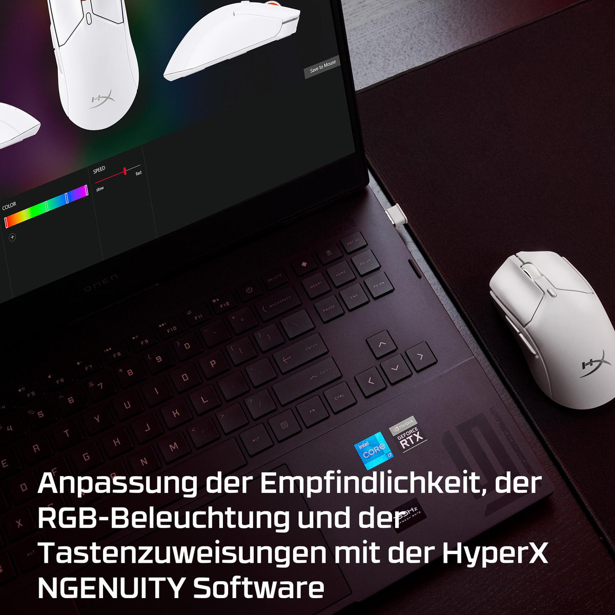 Rato HyperX Pulsefire Haste 2 Mini / 7D389AA branco S - imagem 12