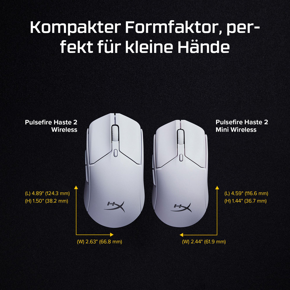 Rato HyperX Pulsefire Haste 2 Mini / 7D389AA branco S - imagem 13