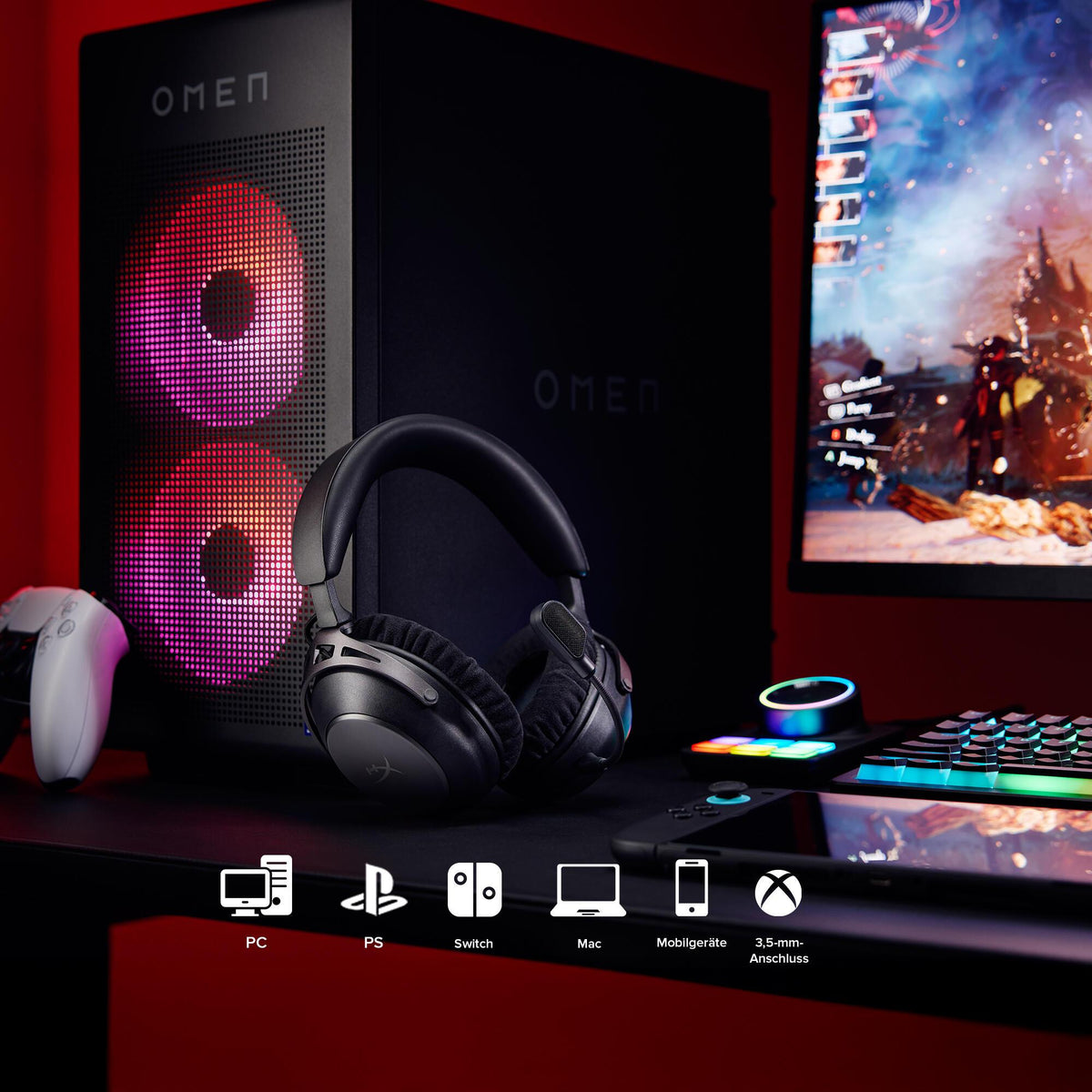 Auscultadores HyperX Cloud Alpha 2 / AJ5C7AA preto - imagem 6
