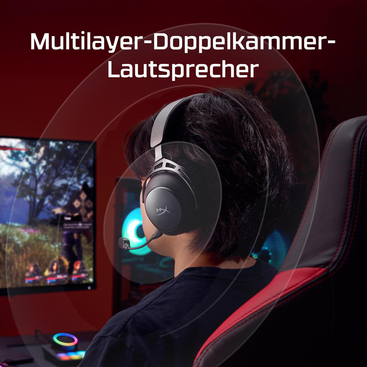 Auscultadores HyperX Cloud Alpha 2 / AJ5C7AA preto - imagem 8