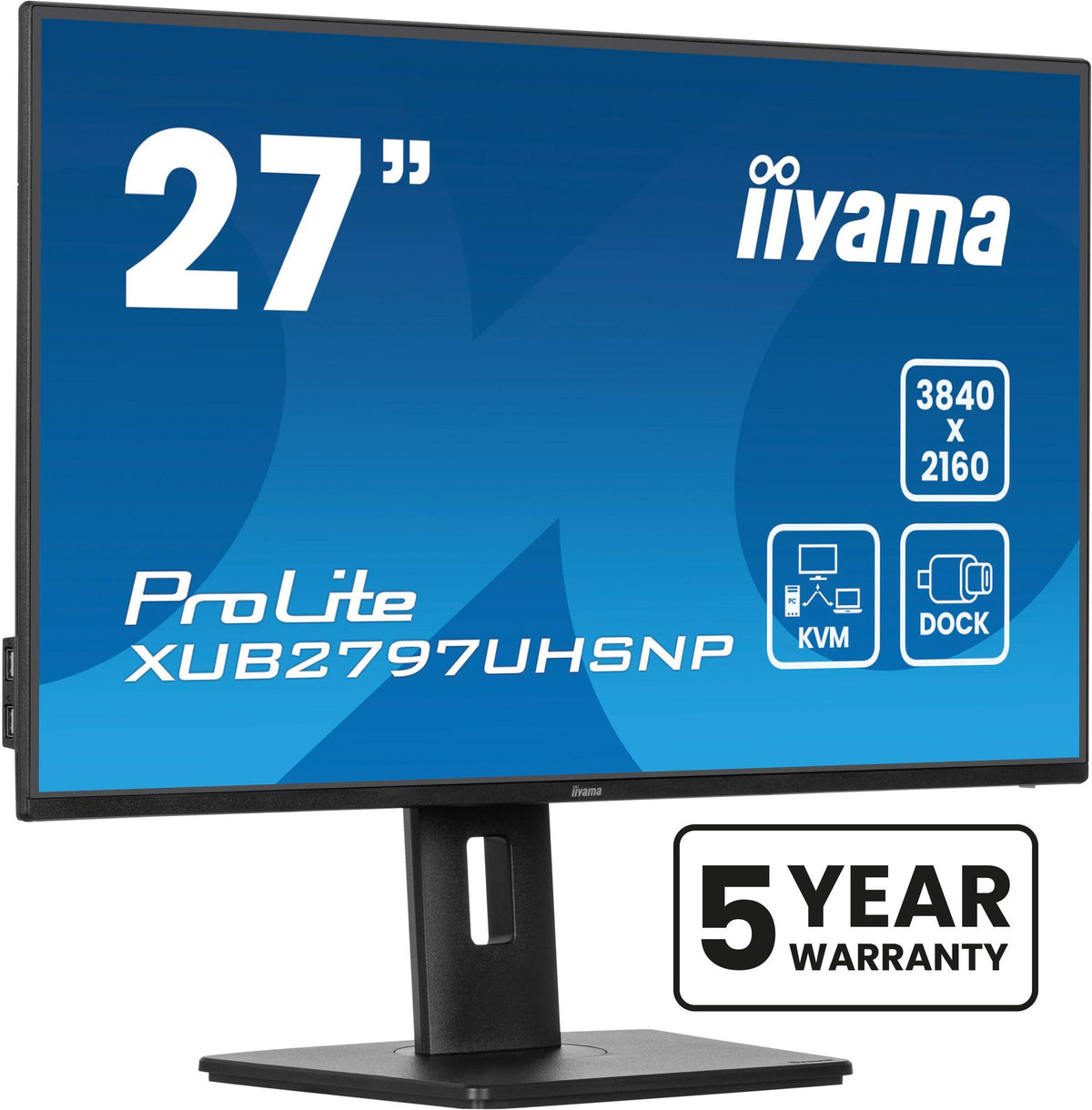 Monitor iiyama ProLite XUB2797UHSNP / XUB2797UHSNP-B1 preto - imagem 2