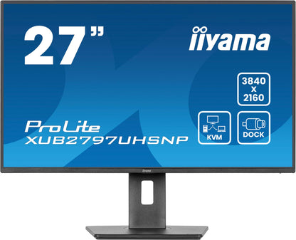 Monitor iiyama ProLite XUB2797UHSNP / XUB2797UHSNP-B1 preto - imagem 3