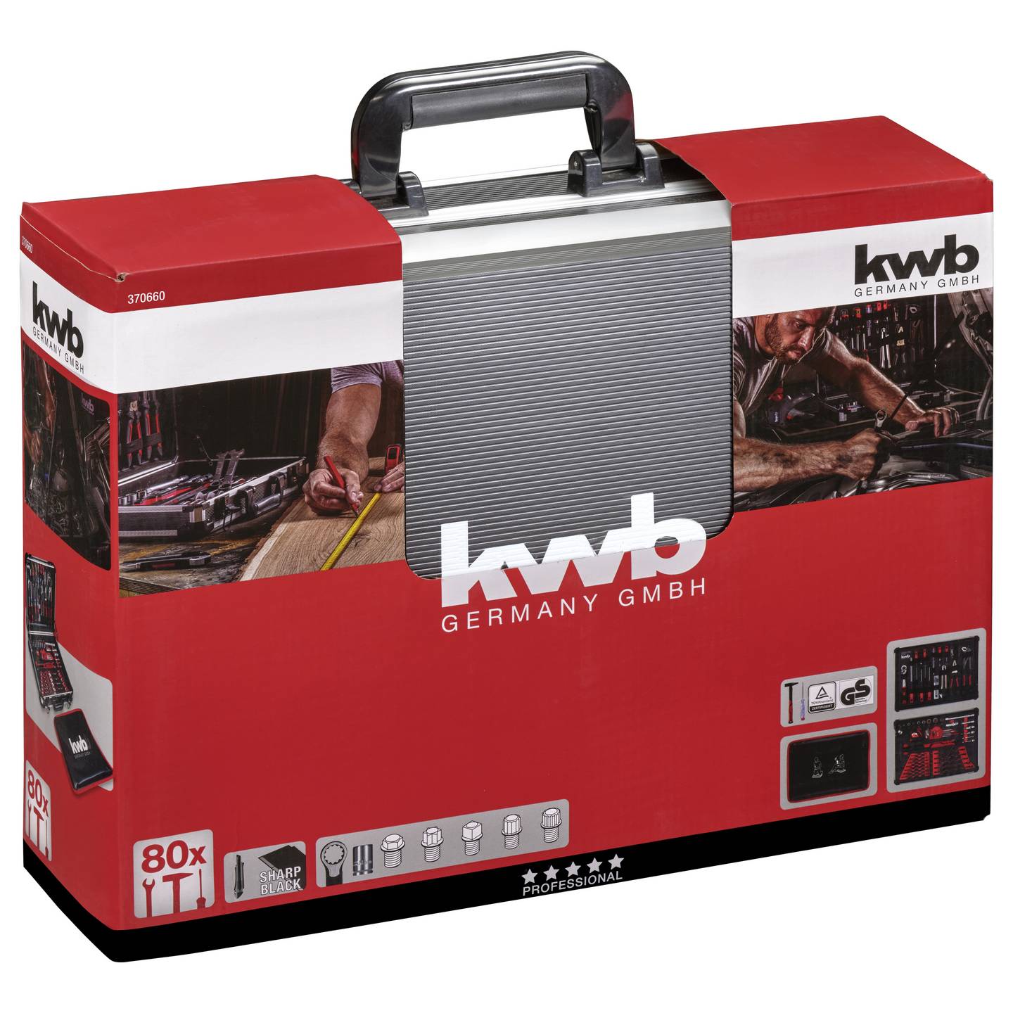 kwb 370660 Caixa de ferramentas, 80 peças