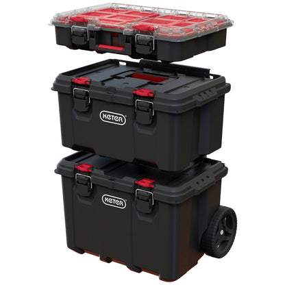 Caixa de ferramentas KETER 250927 Stack n Roll (vazia) Preta