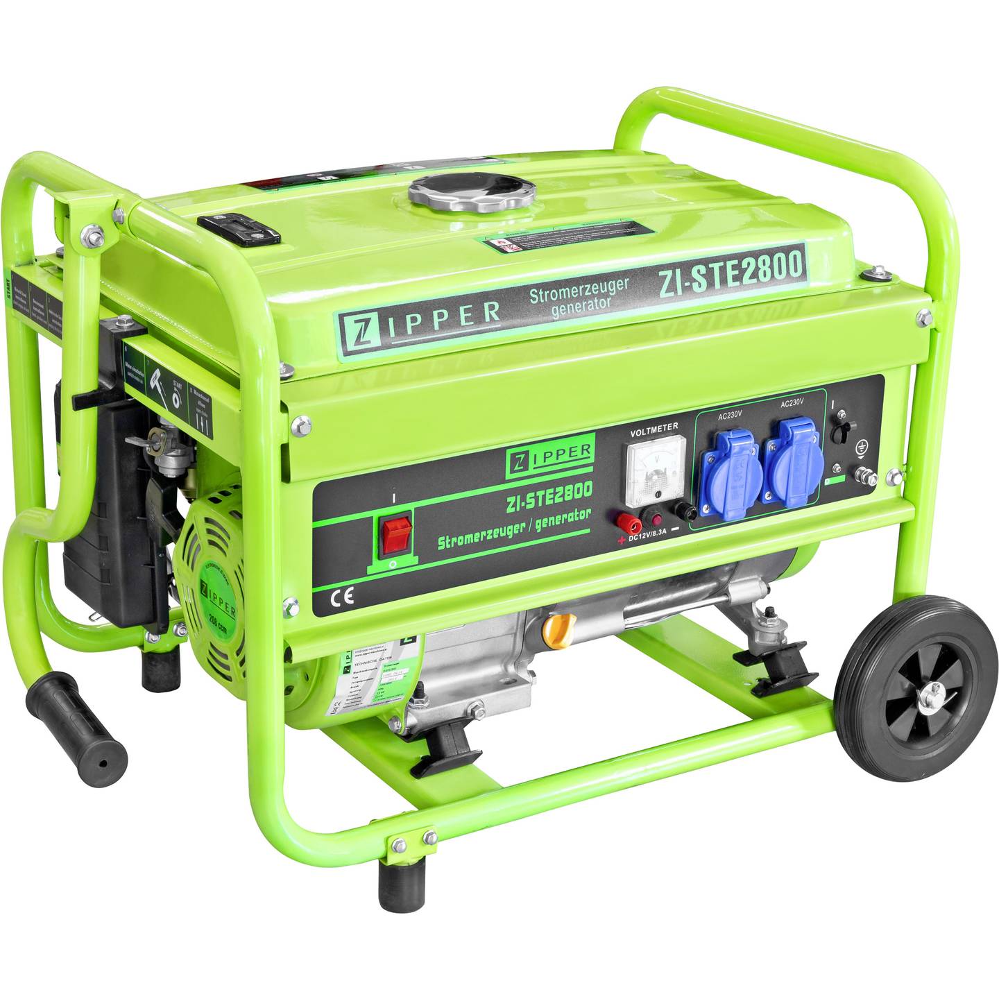 Gerador de energia Zipper ZI-STE2800 de quatro tempos, 230 V, 45 kg, 2800 W