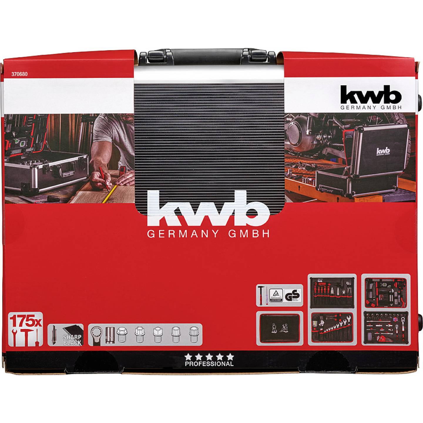 kwb 370680 Caixa de ferramentas, 80 peças