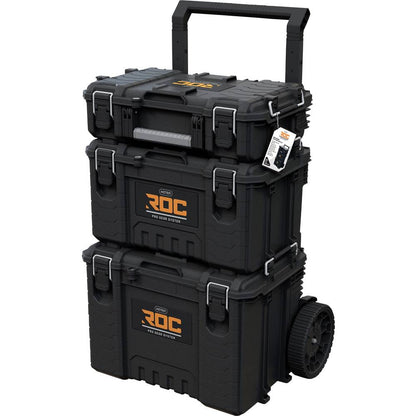Conjunto de caixa de ferramentas KETER 256982 ROC PRO em plástico preto