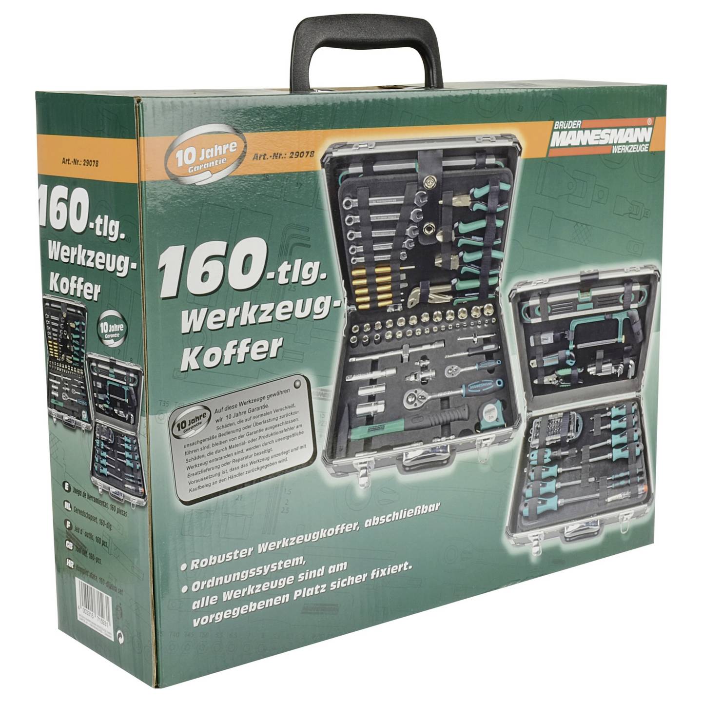 Brüder Mannesmann M29078 para bricolagem, 160 peças, 454 x 350 x 135 mm