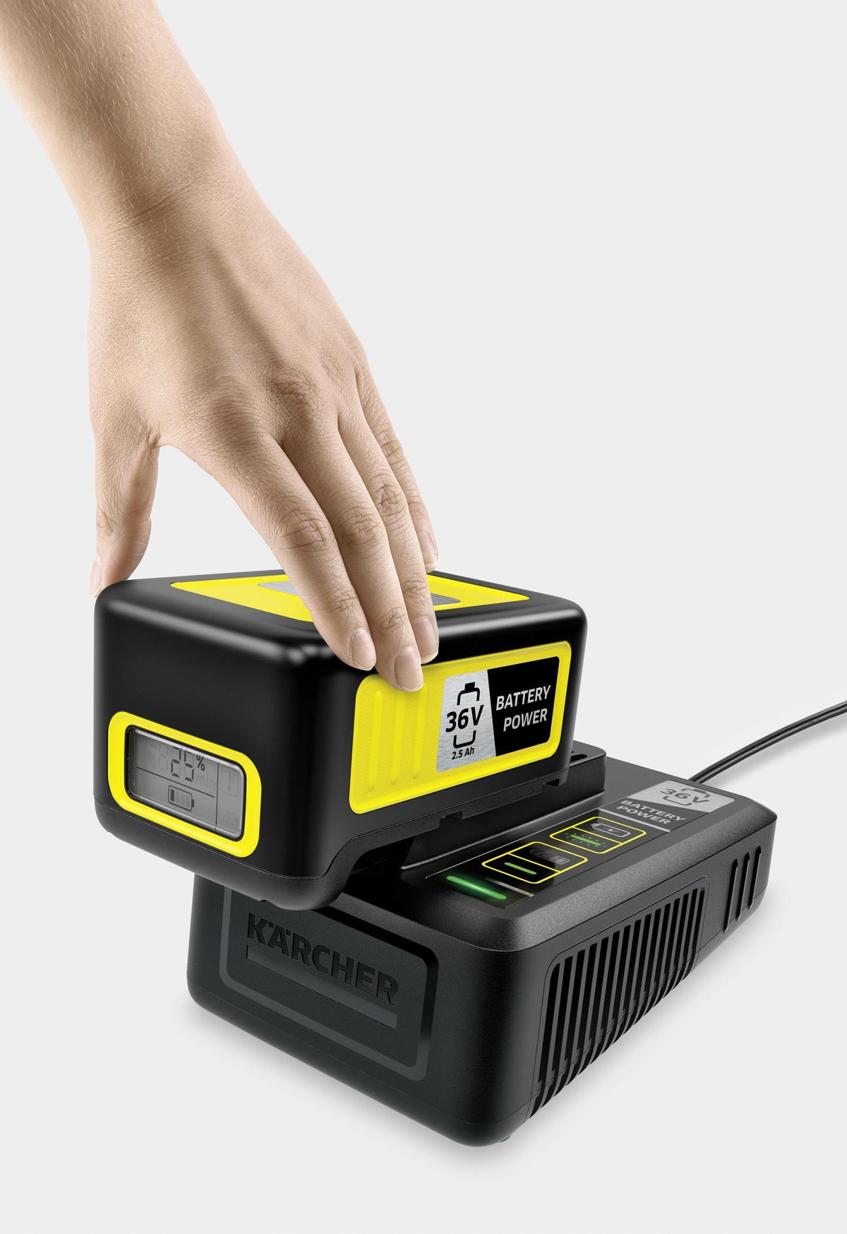 Pilha Kärcher Battery Power 36/25 Starter Kit / 2.445-064.0 preto, amarelo - imagem 3