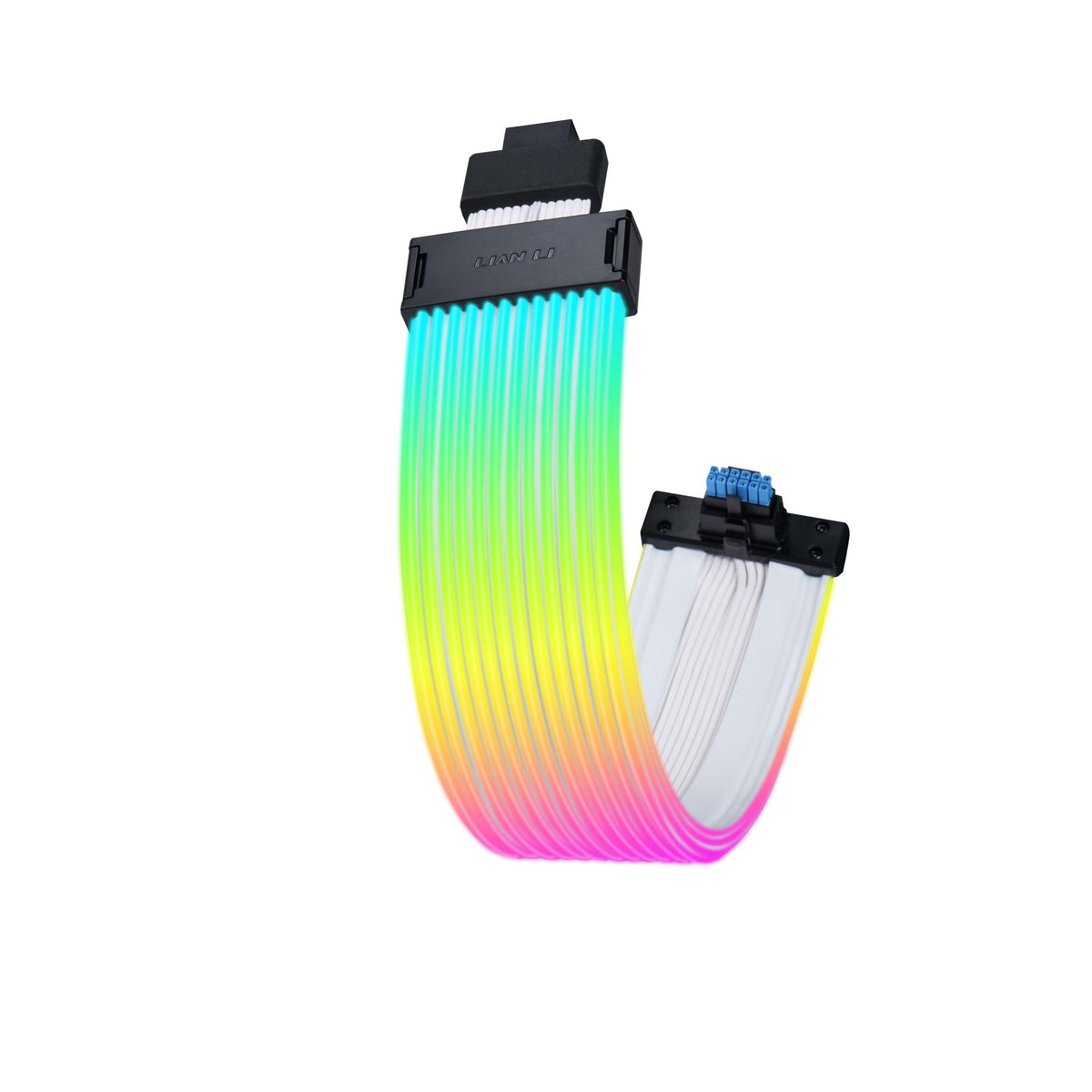 Cabo Lian Li Cables Strimer Sem fios 12+4-pin (12V-2X6) GPU ARGB Wide Extension / PW16-121W preto, transparent - imagem 4