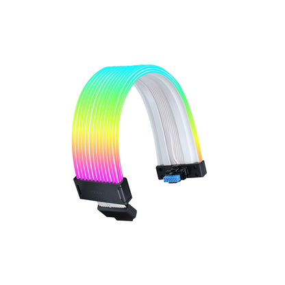 Cabo Lian Li Cables Strimer Sem fios 12+4-pin (12V-2X6) GPU ARGB Wide Extension / PW16-121W preto, transparent - imagem 5