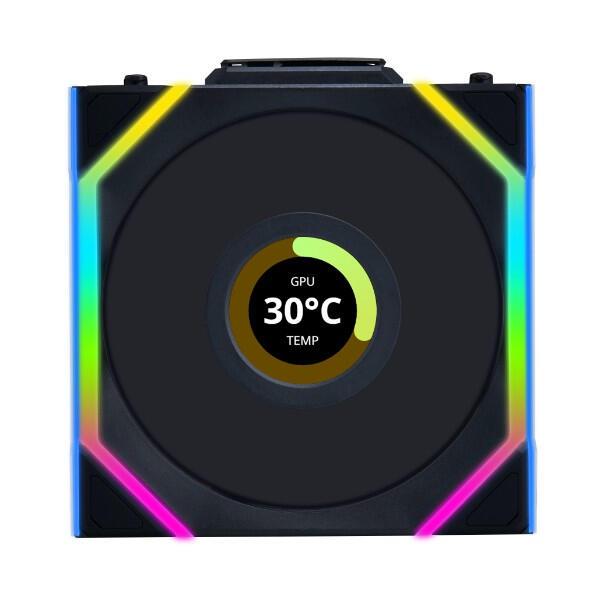 Ventoinha Lian Li Fan Uni Fan SL / 12SLLCD1W3B preto 3-Pack - imagem 4
