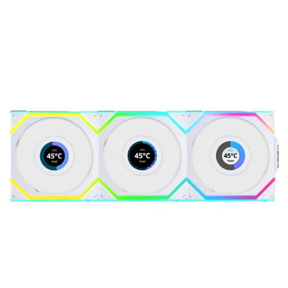Ventoinha Lian Li Fan Uni Fan SL / 12SLLCD1W3W branco 3-Pack - imagem 3