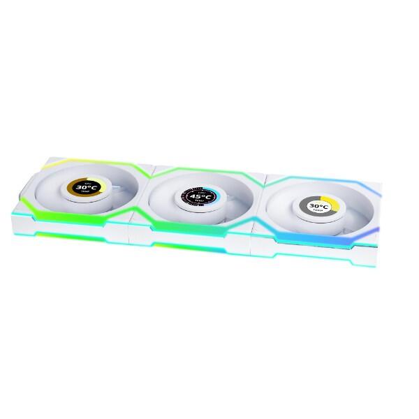 Ventoinha Lian Li Fan Uni Fan SL / 12SLLCD1W3W branco 3-Pack - imagem 4