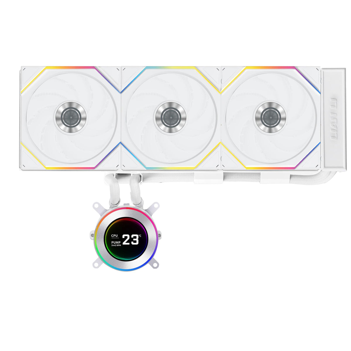 Refrigeração Líquida Lian Li Hydroshift II LCD-C 360TL / GHS2LCD36TW branco