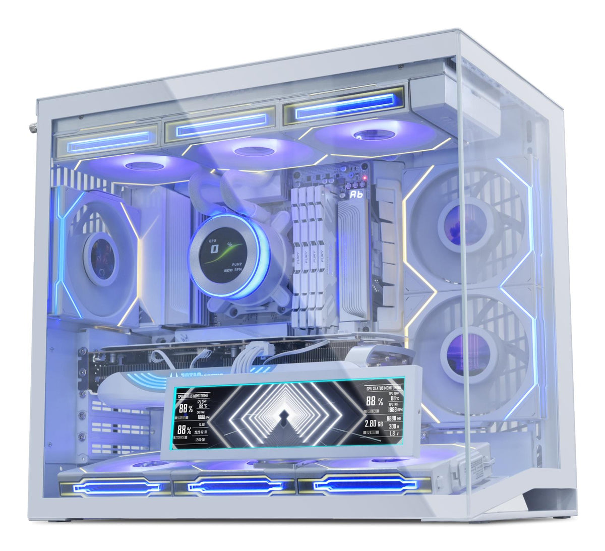 Caixa de Computador Lian Li 8.8" Universal IPS Ecrã / SM088W branco - imagem 10
