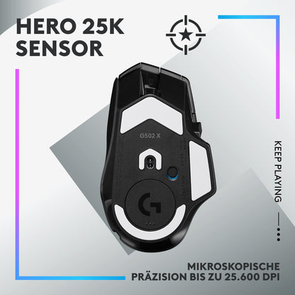 Rato Logitech G502 X Plus Lightspeed / 910-006162 preto - imagem 11