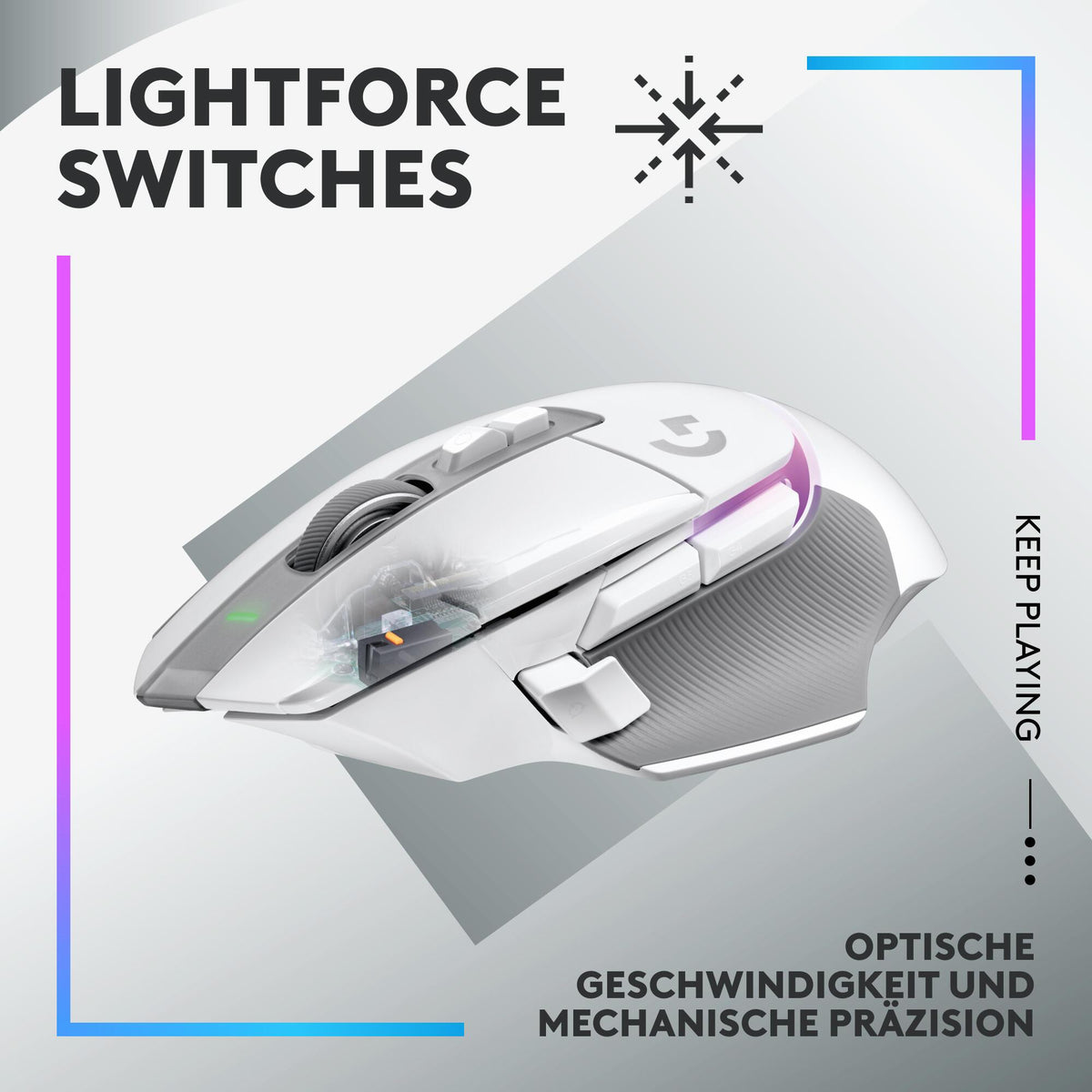 Rato Logitech G502 X Plus Lightspeed / 910-006171 branco - imagem 10