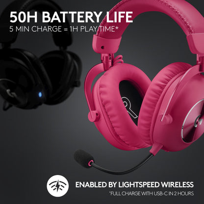 Auscultadores Logitech Pro X 2 Lightspeed / 981-001275 Magenta - imagem 10
