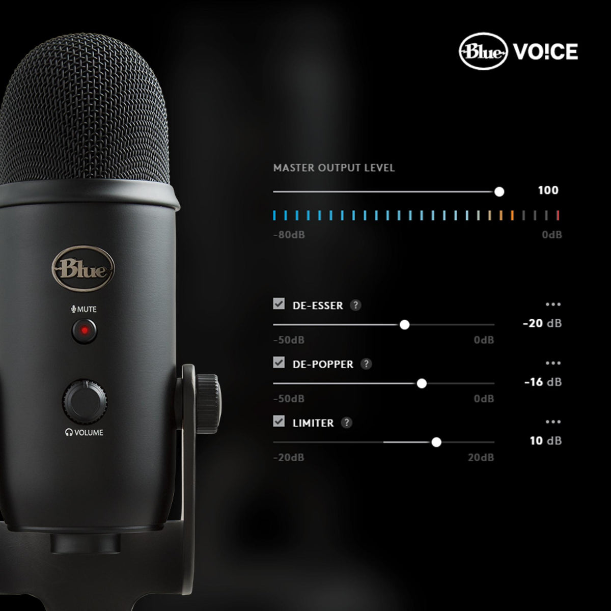 Microfone Logitech Yeti / 988-000229 preto - imagem 3