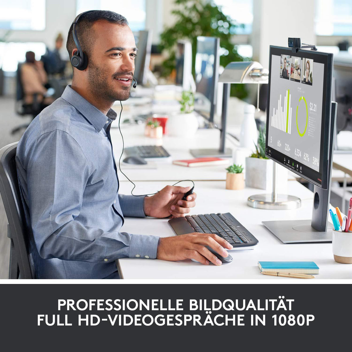 Webcam Logitech C920 Pro / 960-001055 preto - imagem 14