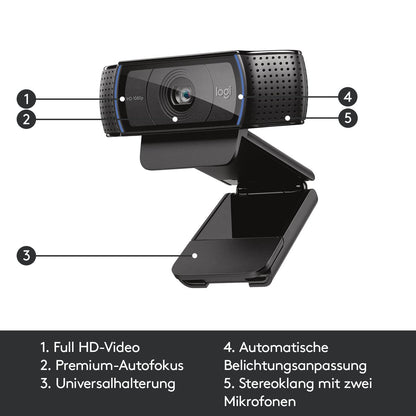 Webcam Logitech C920 Pro / 960-001055 preto - imagem 18