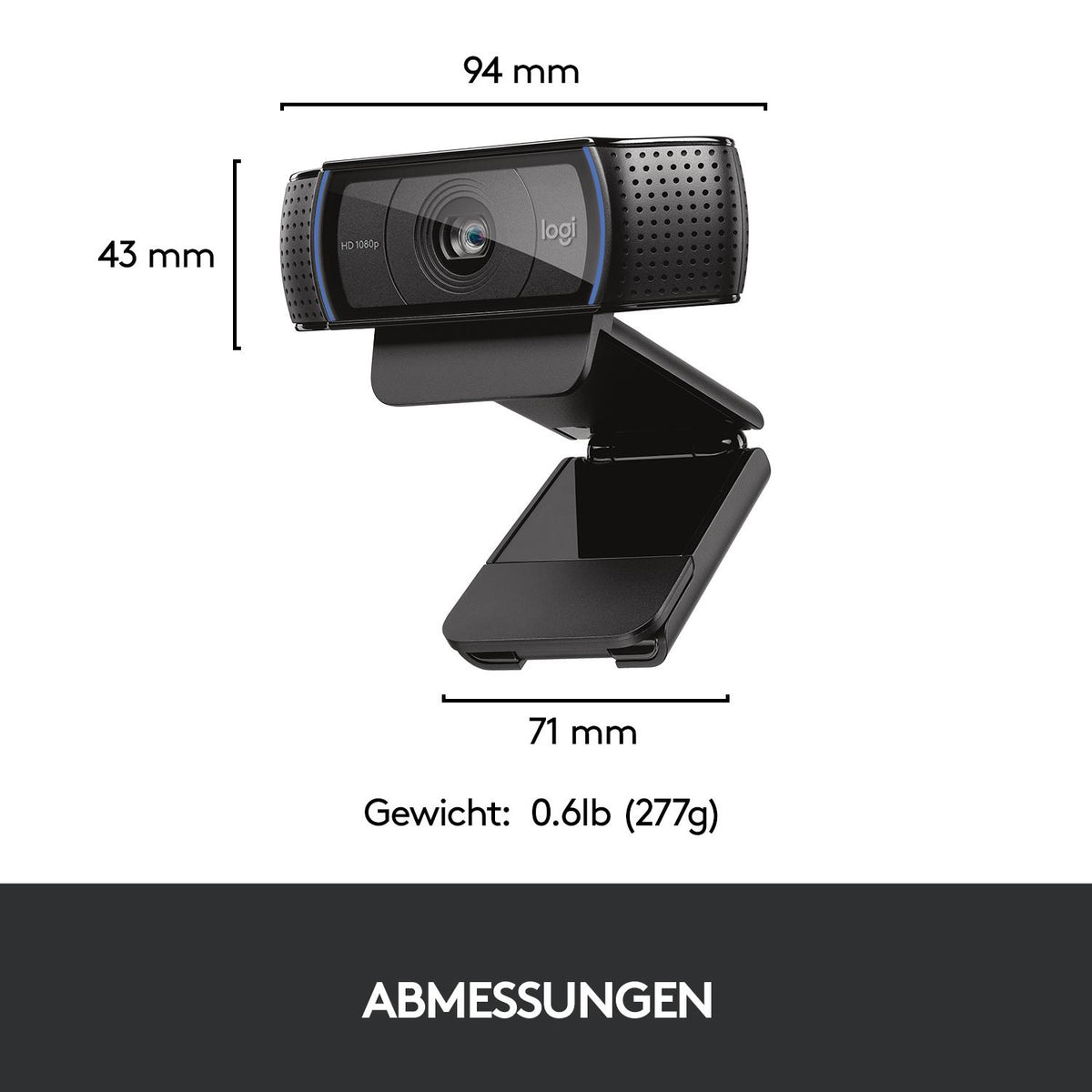 Webcam Logitech C920 Pro / 960-001055 preto - imagem 19