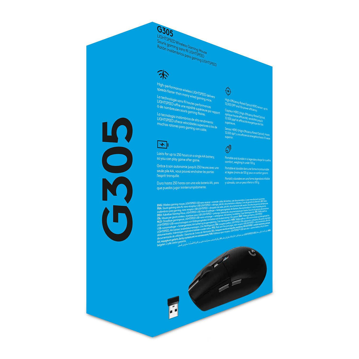 Rato Logitech G305 Lightspeed / 910-005283 preto - imagem 9