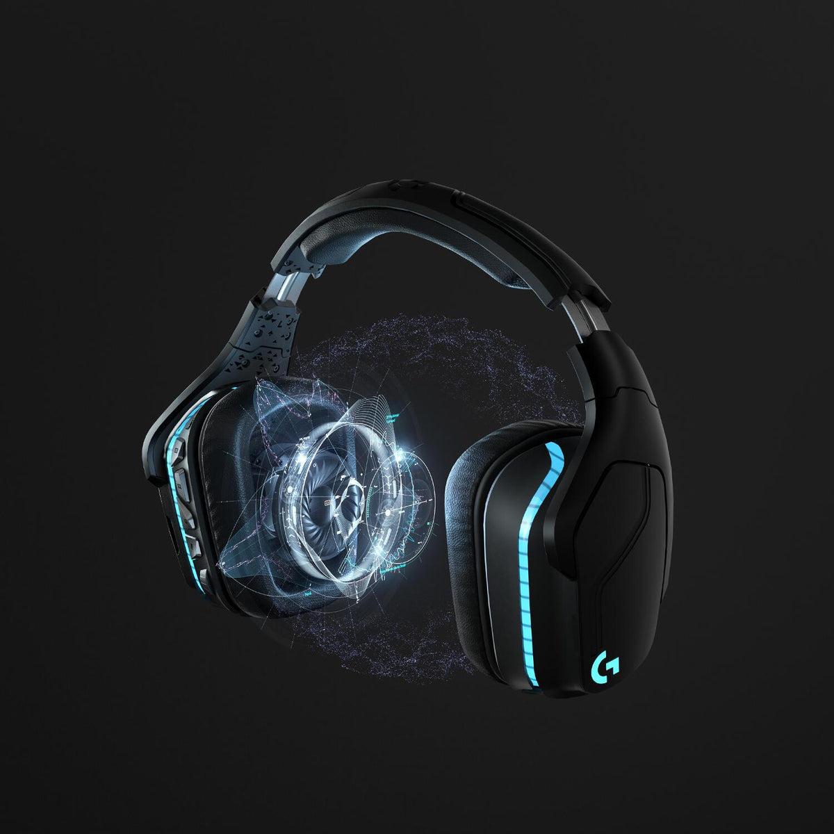 Auscultadores Logitech G935 / 981-000744 preto - imagem 4