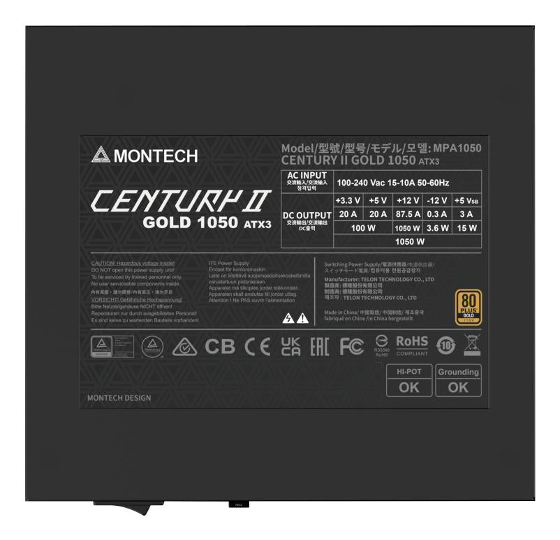 Fonte de Alimentação Montech CENTURY II 1050W / CENTURY II 1050W prateado - imagem 5