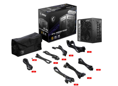 Fonte de Alimentação MSI MPG A1000G PCIE5 / 306-7ZP7C11-CE0 preto - imagem 10