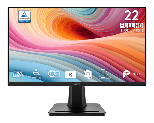 Monitor MSI PRO MP225 E12VL de 21,45 polegadas, Full HD a 120 Hz