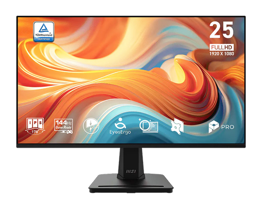 Monitor MSI PRO MP251 E14L de 24,5 polegadas, Full HD a 144 Hz