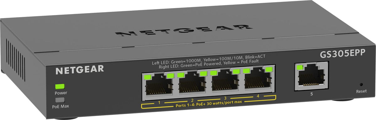 Switch de Rede Netgear GS305EP / GS305EPP-100PES preto - imagem 14