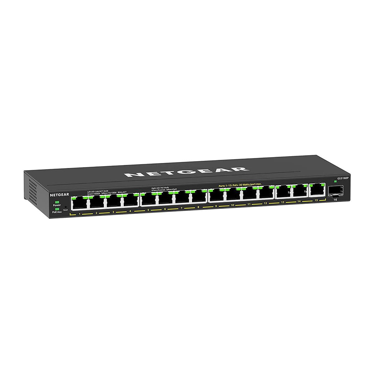 Switch de Rede Netgear GS316EP / GS316EP-100PES preto - imagem 7