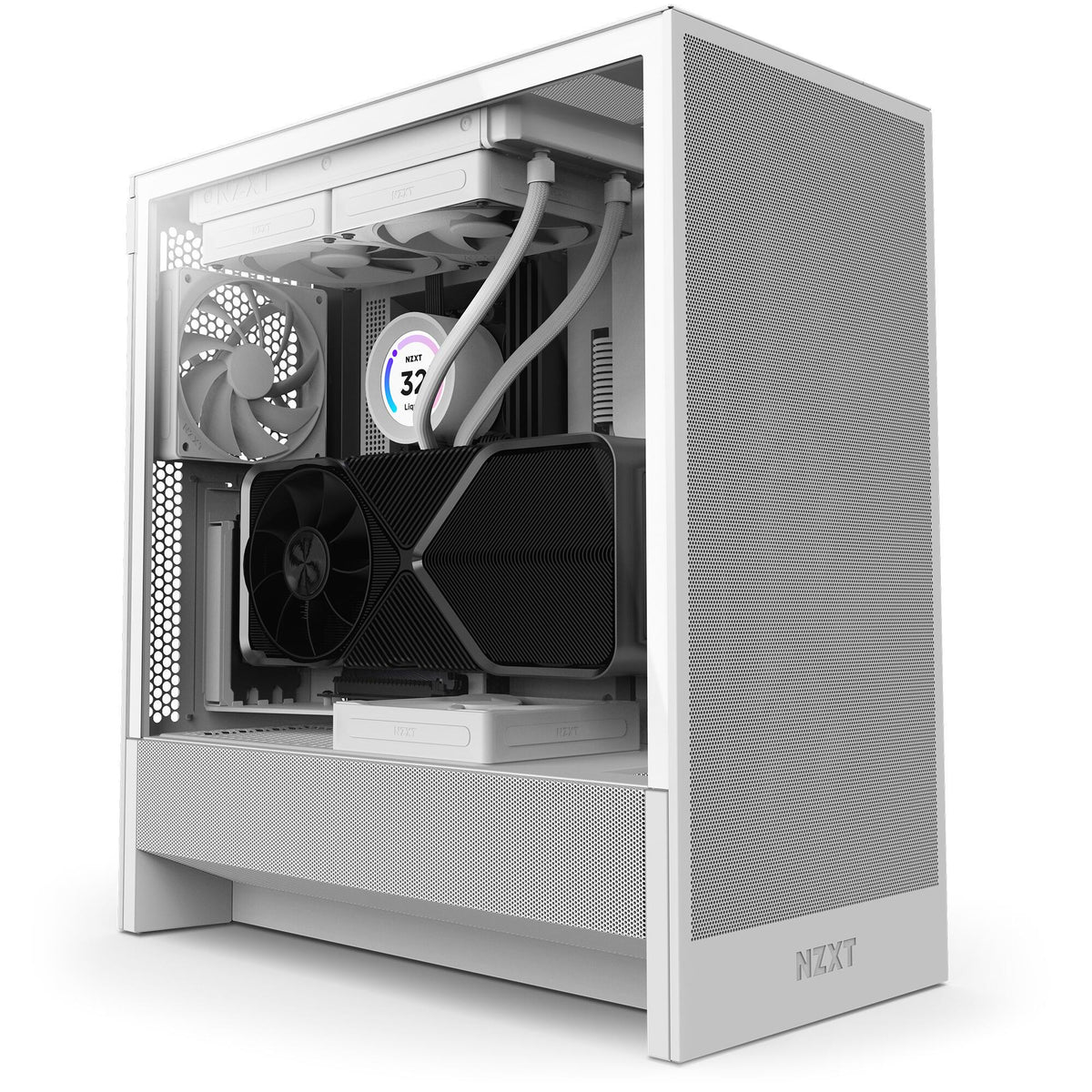 Caixa de Computador Nzxt H Série H5 Flow / CC-H52FW-01 branco