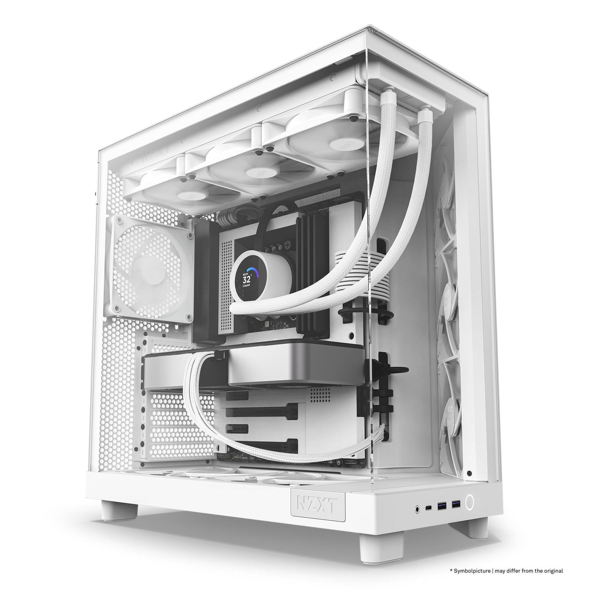 Caixa de Computador Nzxt H6 Flow / CC-H61FW-01 branco - imagem 4