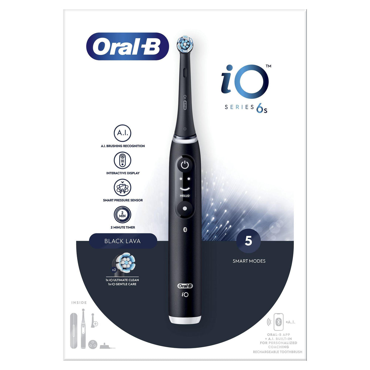 Escova de Dentes Elétrica Oral-B iO Série 6 A.I. / 409120 preto