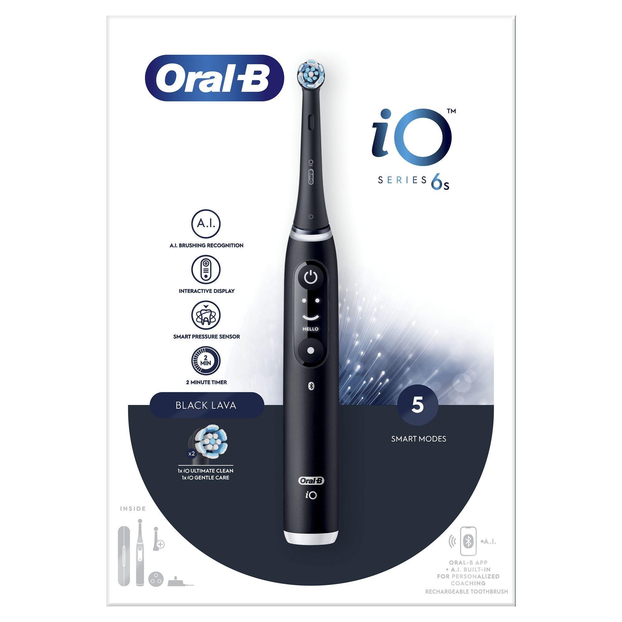 Escova de Dentes Elétrica Oral-B iO Série 6 A.I. / 409120 preto