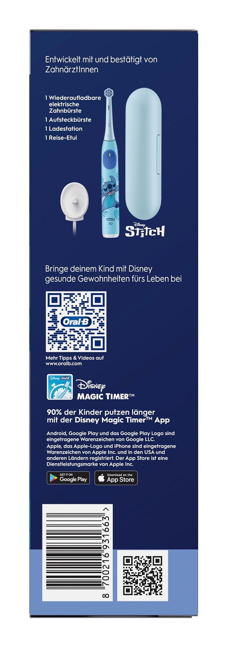 Escova de Dentes Elétrica Oral-B iO Kids Lilo e Stitch mit Etui / 931663 azul - imagem 5