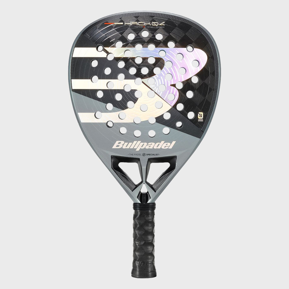 Raquete de Padel Bullpadel Hack 04 2026 (Paquito Navarro) — Preto e Cinzento