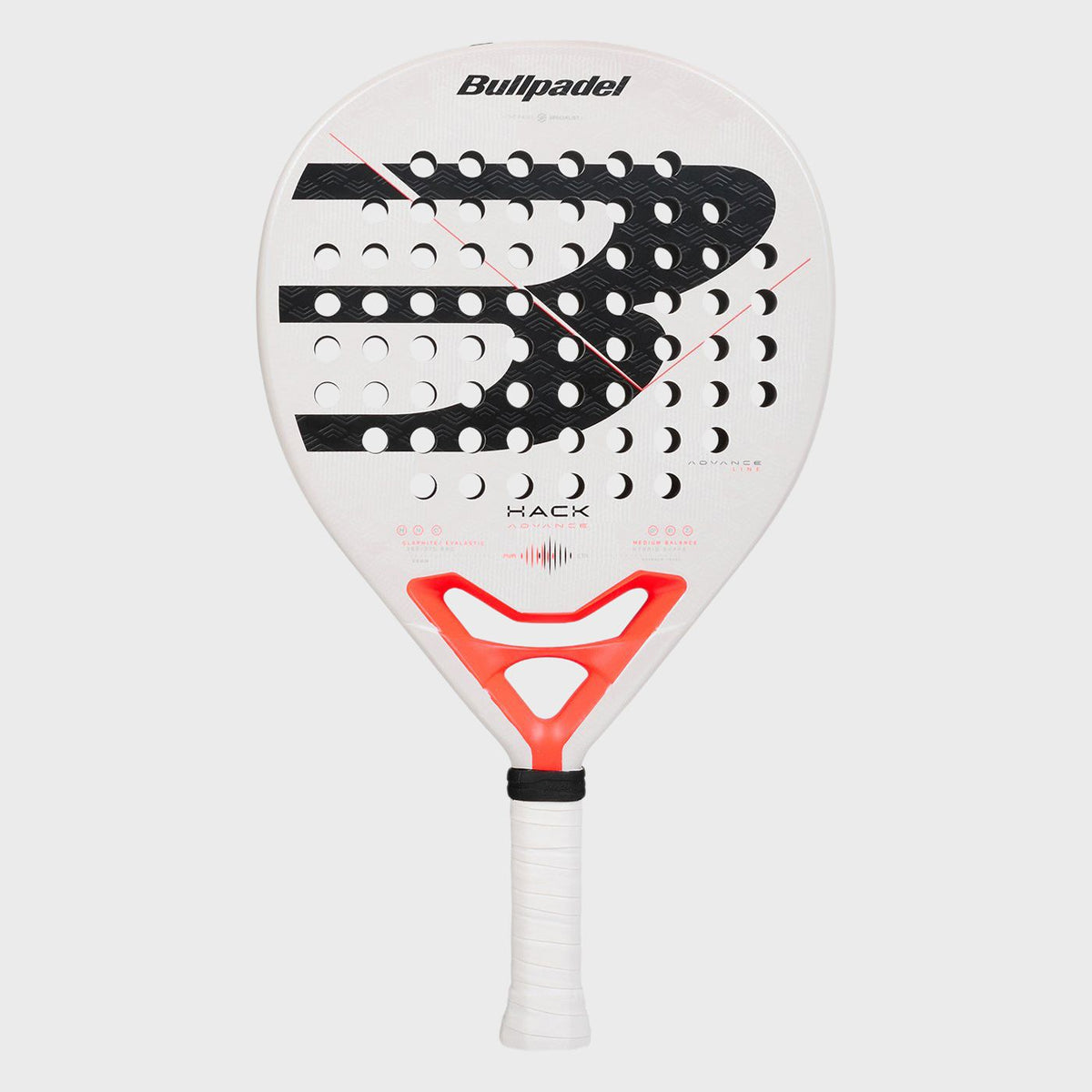 Raquete de Padel Bullpadel Hack Advance 2026 — Branco