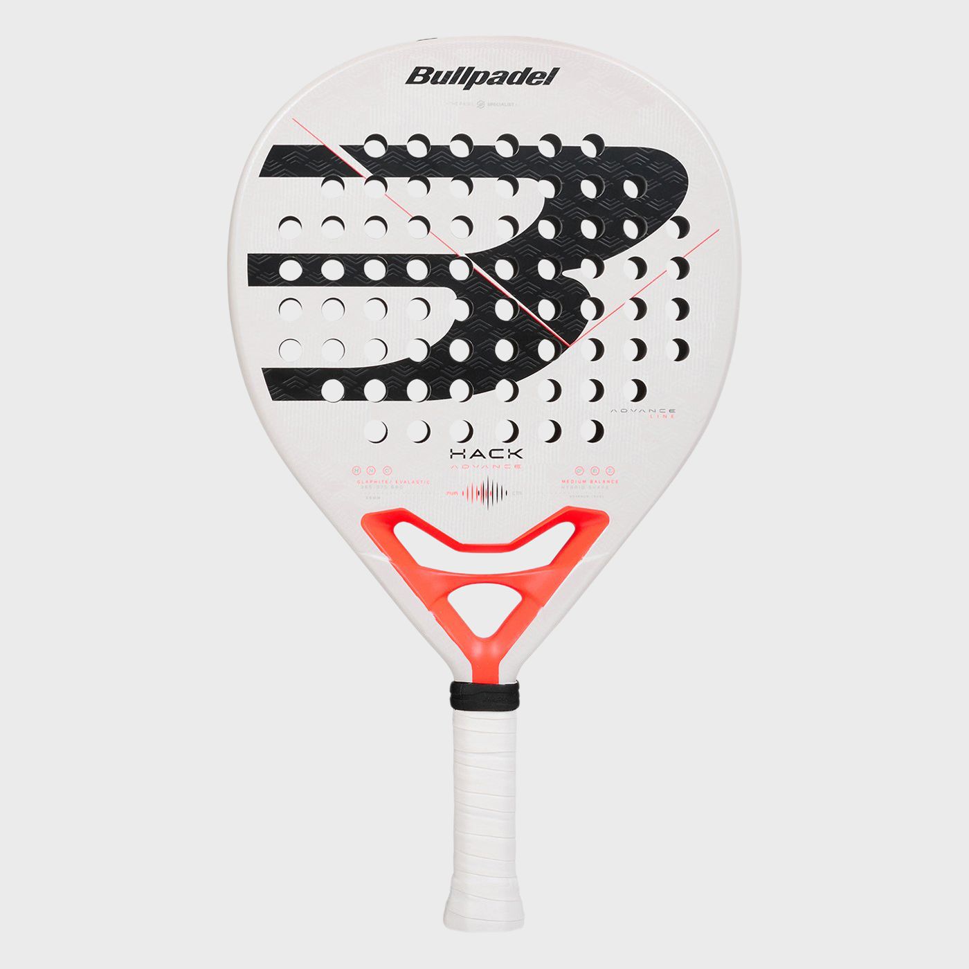 Raquete de Padel Bullpadel Hack Advance 2026 — Branco