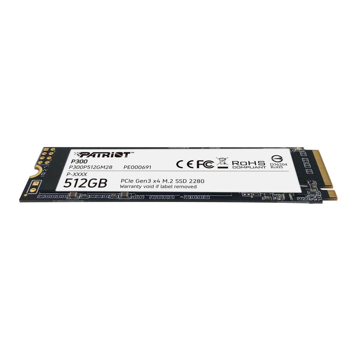 Disco SSD Patriot Memória M.2 P300 512GB / P300P512GM28 branco, preto - imagem 3