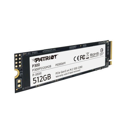 Disco SSD Patriot Memória M.2 P300 512GB / P300P512GM28 branco, preto - imagem 4