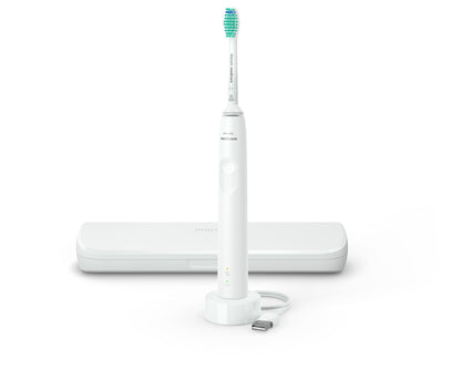 Escova de Dentes Elétrica Philips Sonicare 3100 Série mit Reiseetui / HX3673/13 branco Standard - imagem 3