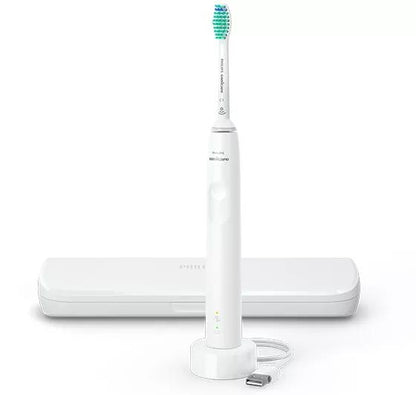 Escova de Dentes Elétrica Philips Sonicare 3100 Série mit Reiseetui / HX3673/13 branco Standard - imagem 4
