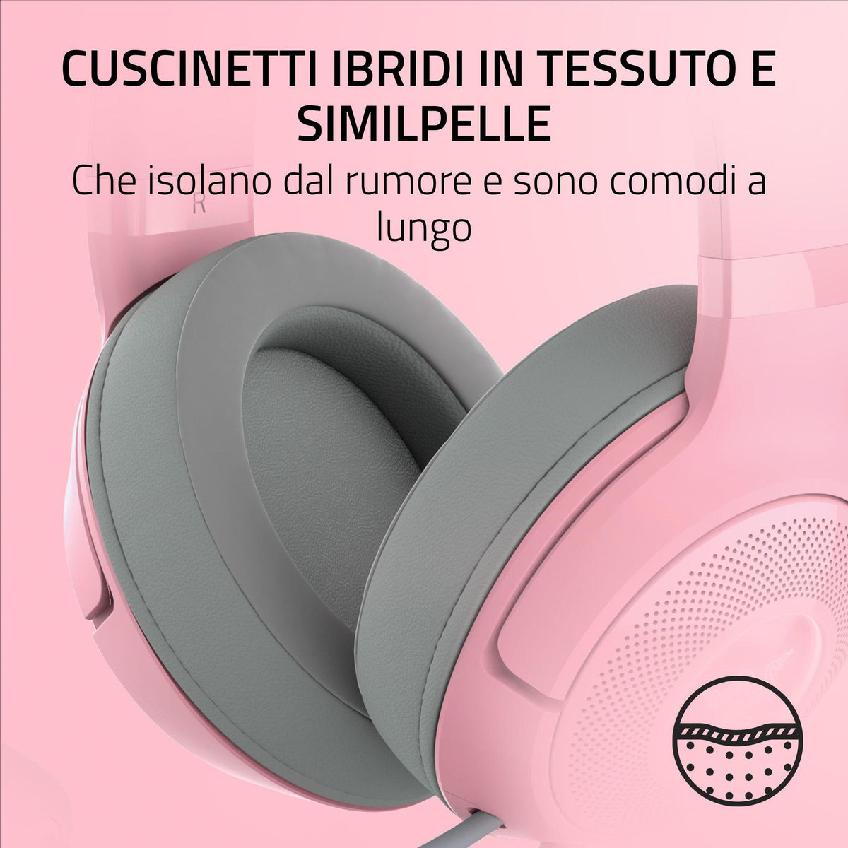 Auscultadores Razer Kraken Kitty V2 / RZ04-04730200-R3M1 Rosé - imagem 4