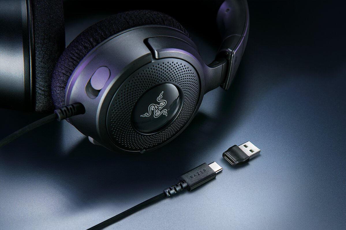 Auscultadores Razer Kraken V4 X / RZ04-05180100-R3M1 preto - imagem 7